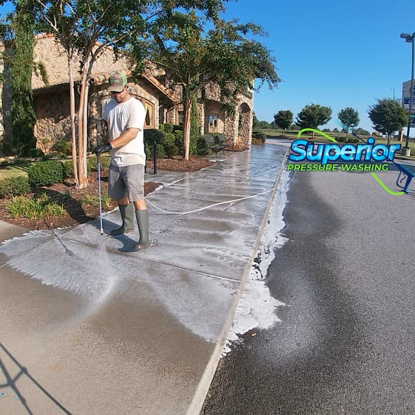 Superior pressure washing concrete cleaning