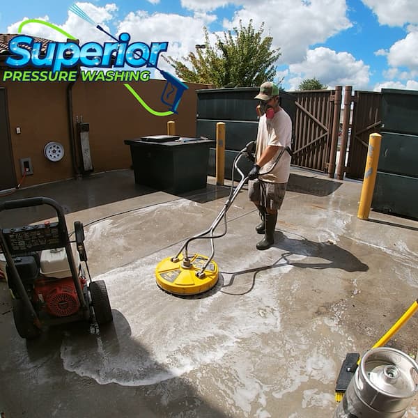 Superior pressure washing concrete cleaning